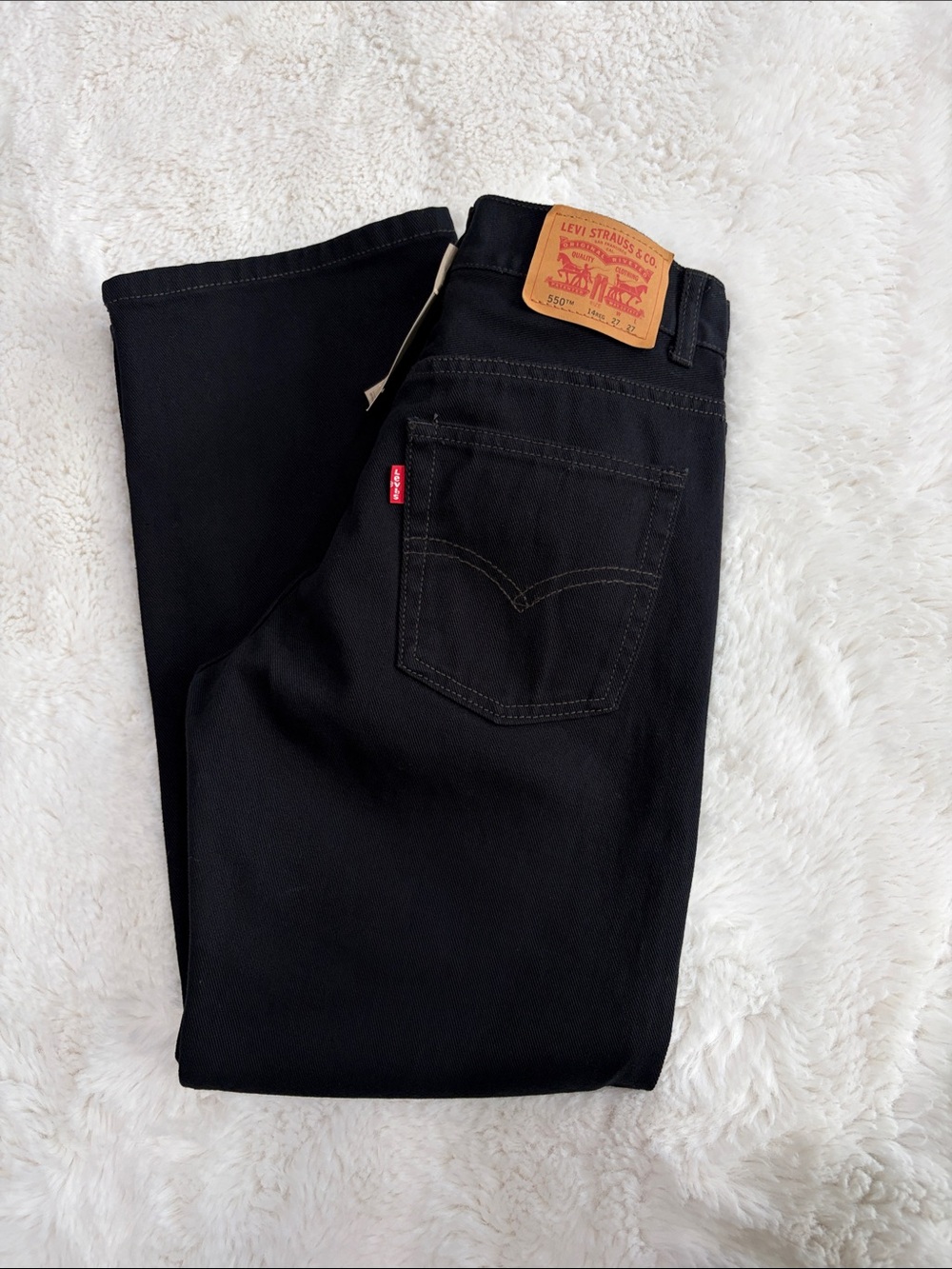 Levi's 550 Relaxed ,Loose through thigh tapered Leg ,Size 14Reg,Jeans in Black - Picture 16 of 17